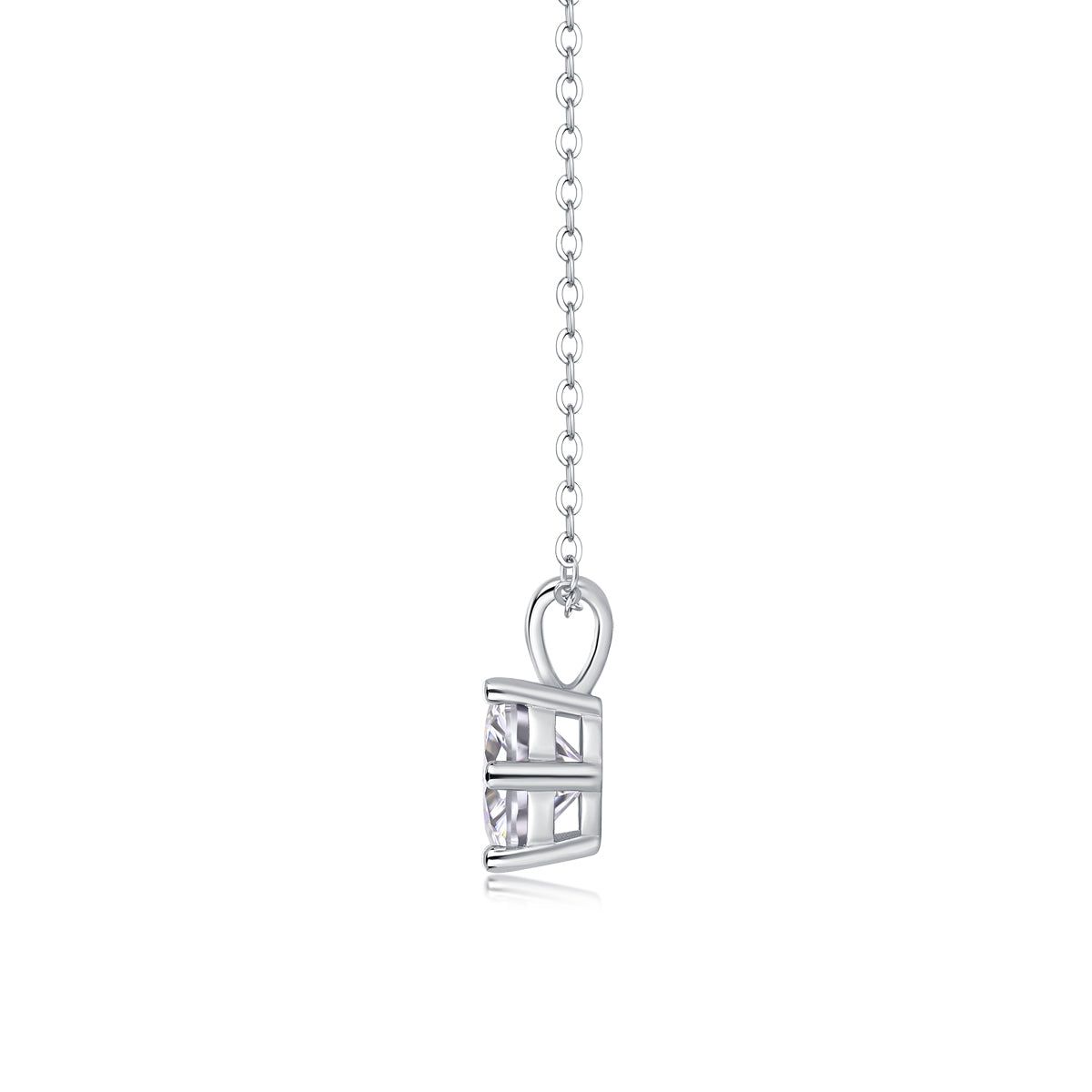 2 Carat Moissanite Necklace in S925 Sterling Silver
