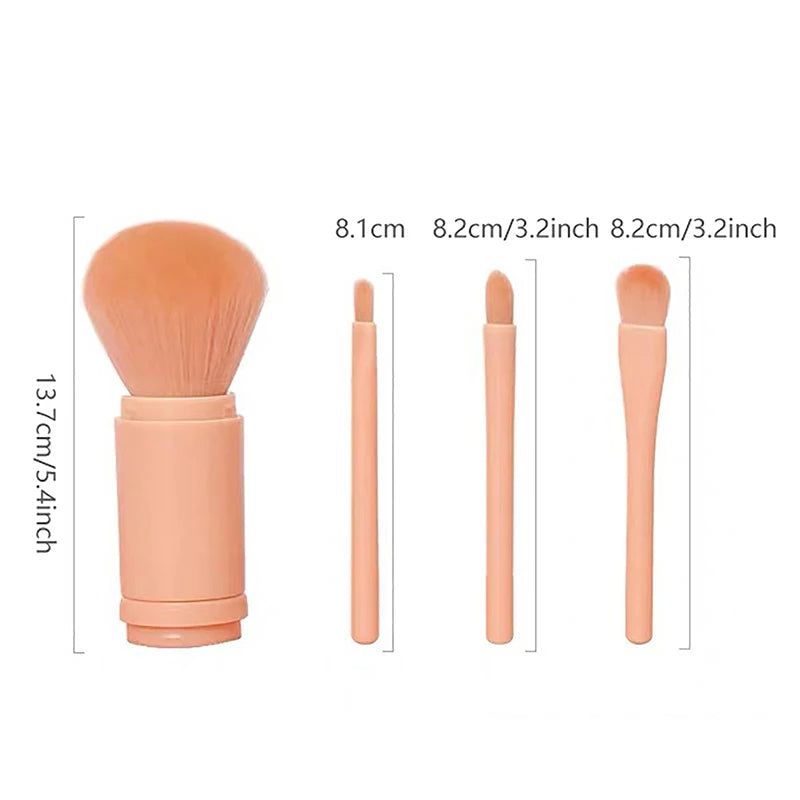 Portable Makeup Brush Set 4 in 1 Travel