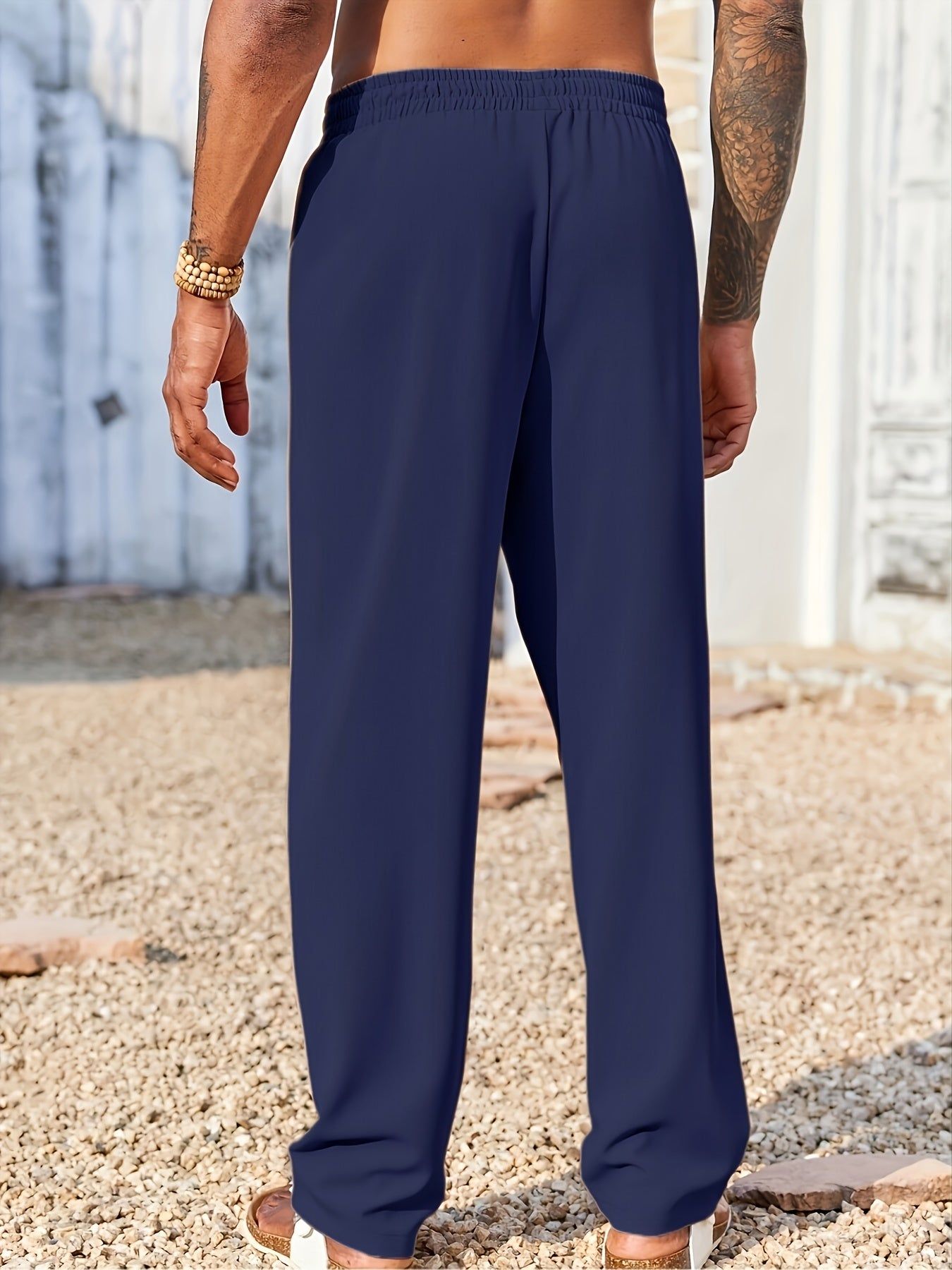 Men Corduroy Pants Straight Fit Casual Long Wear