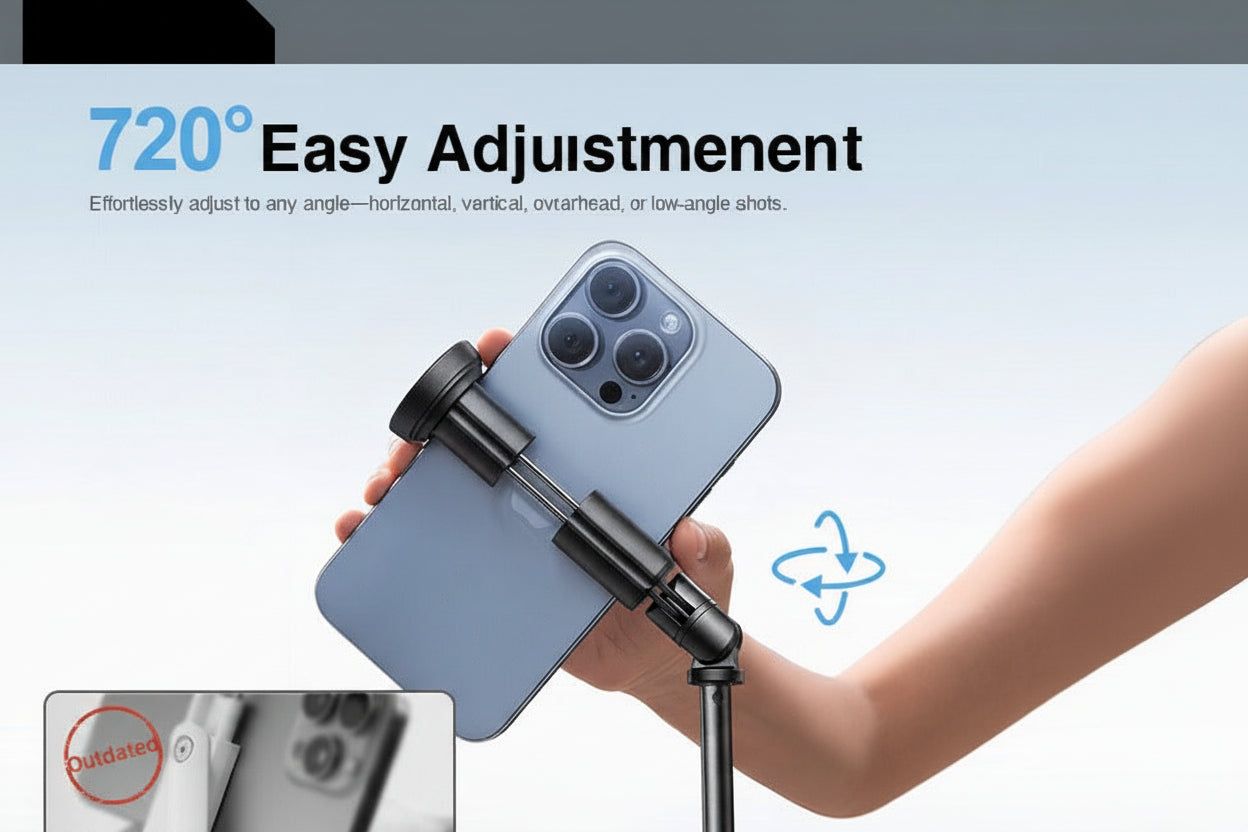 67 Inch Phone Tripod Selfie Stick with Remote Control