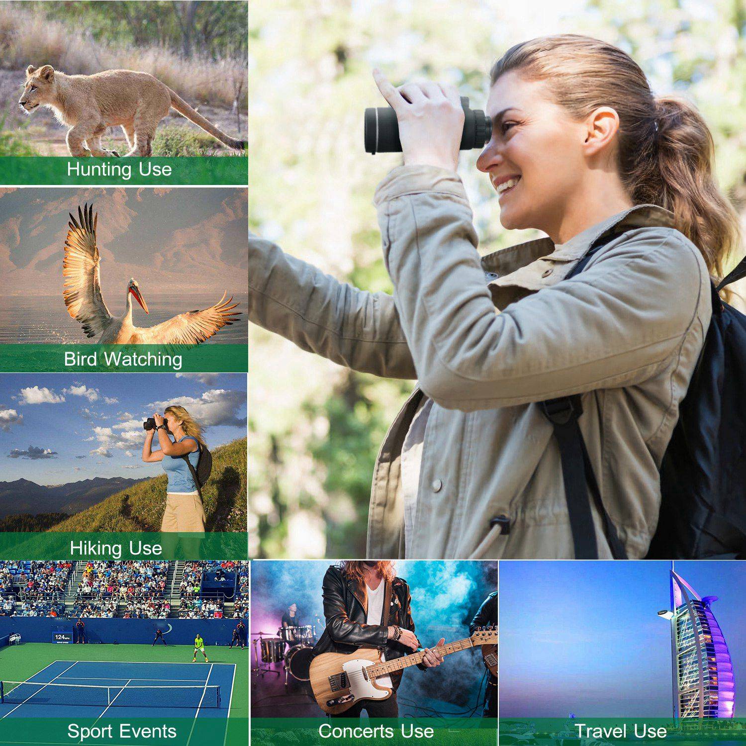 40x40 Monocular Telescope With Tripod And Phone Mount