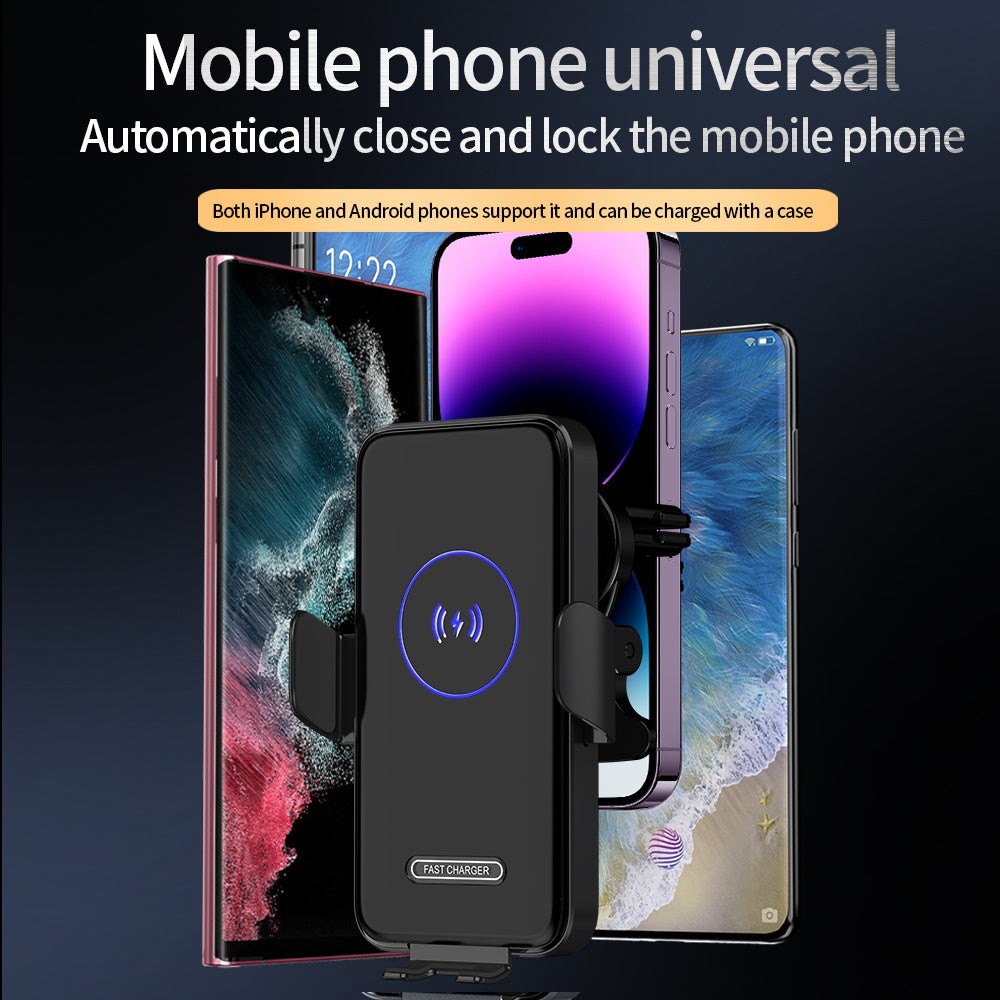 Wireless Car Charger 15W Fast Charging Auto Clamp Mount