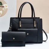 Large Capacity Tote Bag PU Leather With Tassel Design