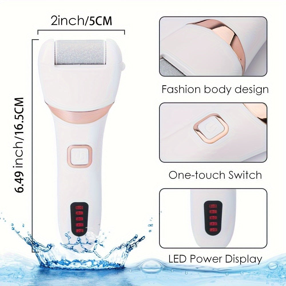Electric Callus Remover with 3 Roller Heads