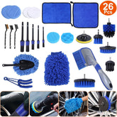Car Detailing Kit 26 Piece Brushes Drill Pads Cleaner Set