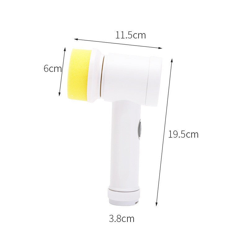 Household Electric Cleaning Brush Rechargeable Kitchen Scrubber with Multiple Brush Heads