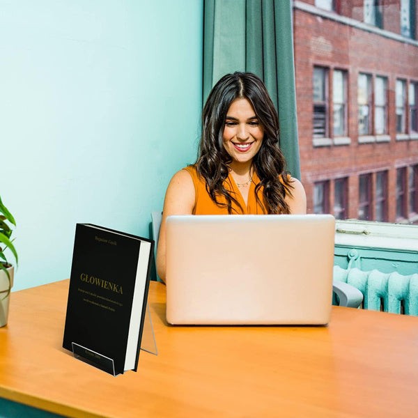 Clear Acrylic Stand With Triangular Base Book Display