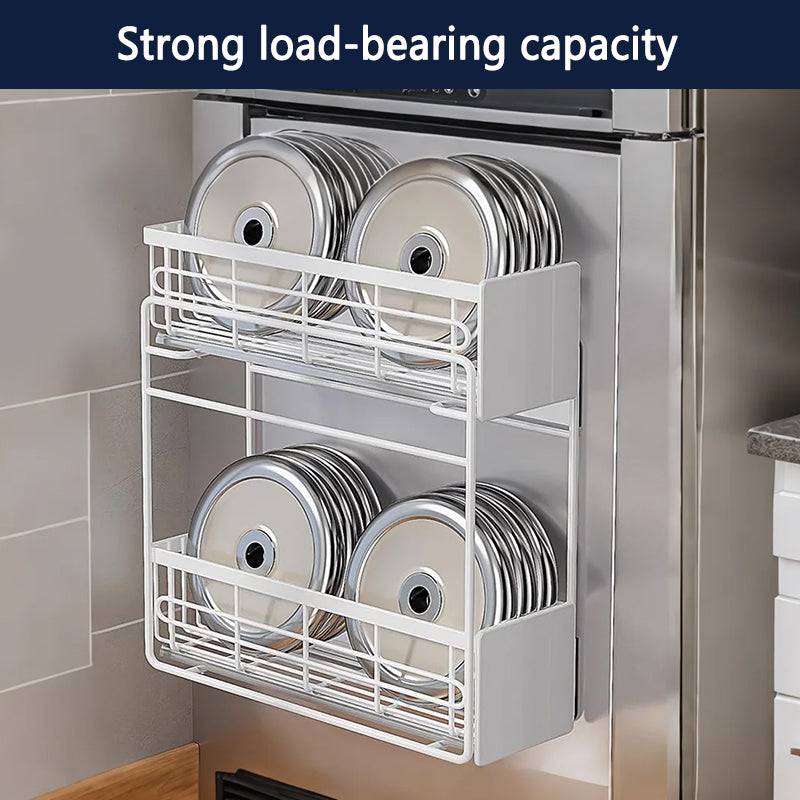 Magnetic Double Layer Storage Rack for Refrigerator Washer