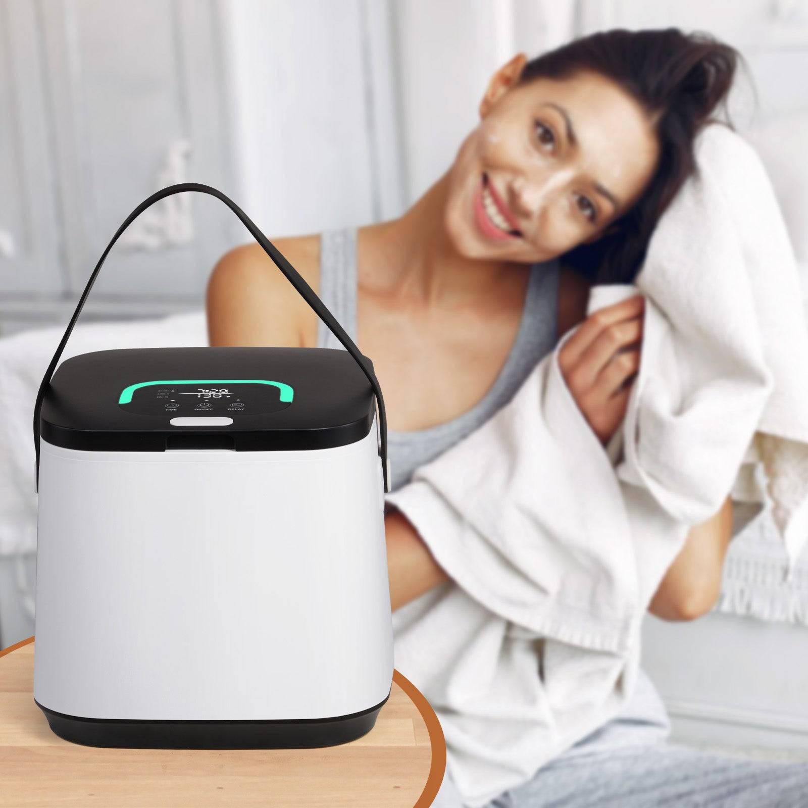 14L Electric Towel Warmer Bucket with Timer and LED Display