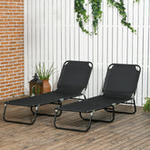 2 Piece Folding Lounge Chairs for Pool and Beach