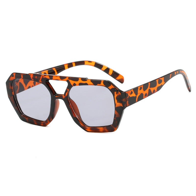Womens Big Frame Leopard Sunglasses UV400 Fashion Shades