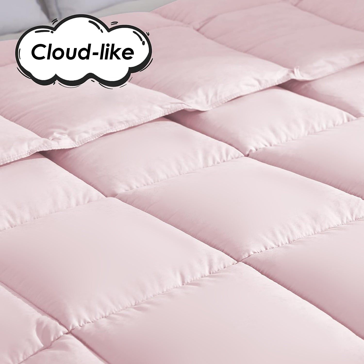 Pink Extra Large Checkered Comforter