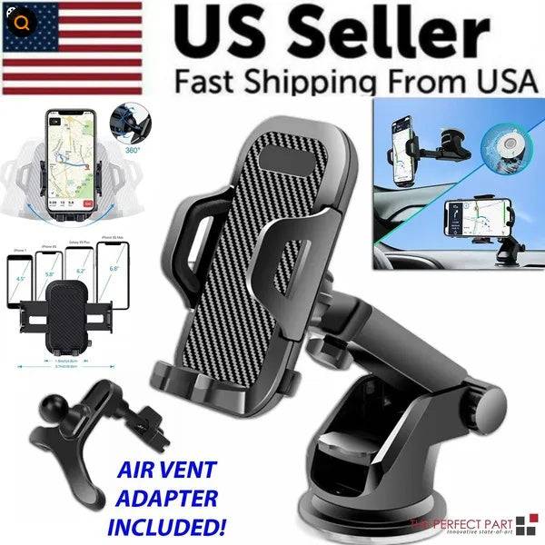 Car Phone Holder 360 Mount Windshield Suction GPS Stand