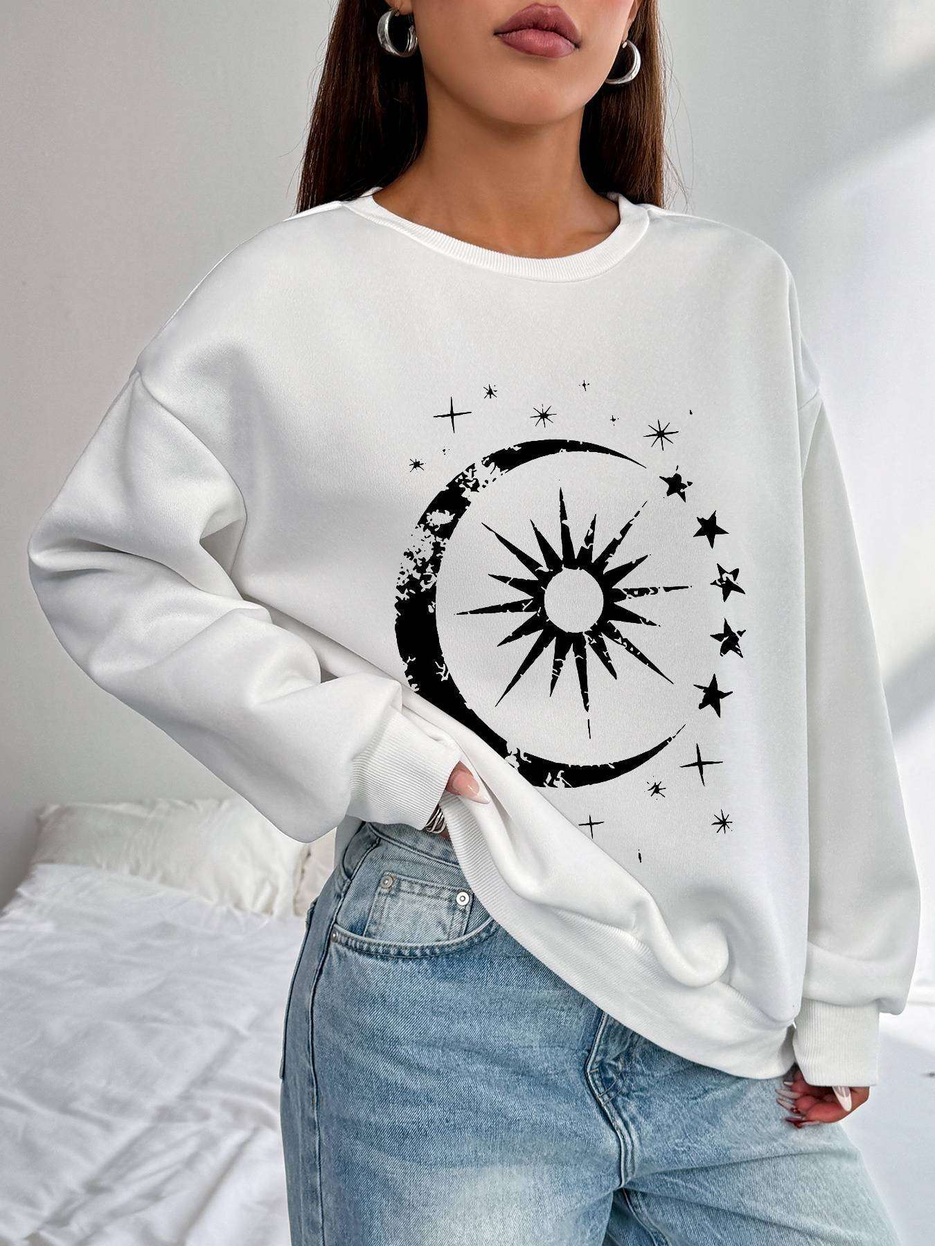 Long Sleeve T Shirt Women Crew Neck with Pockets