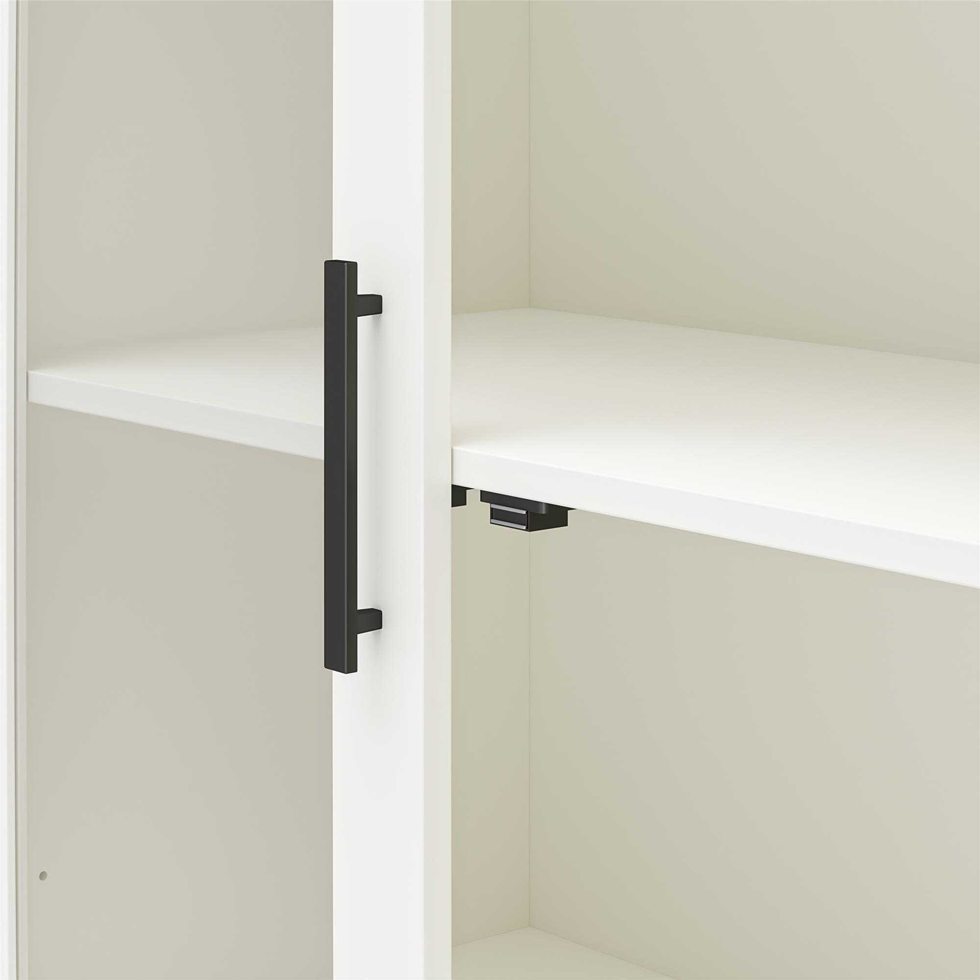 Lulu Modern Storage Cabinet With Glass Doors