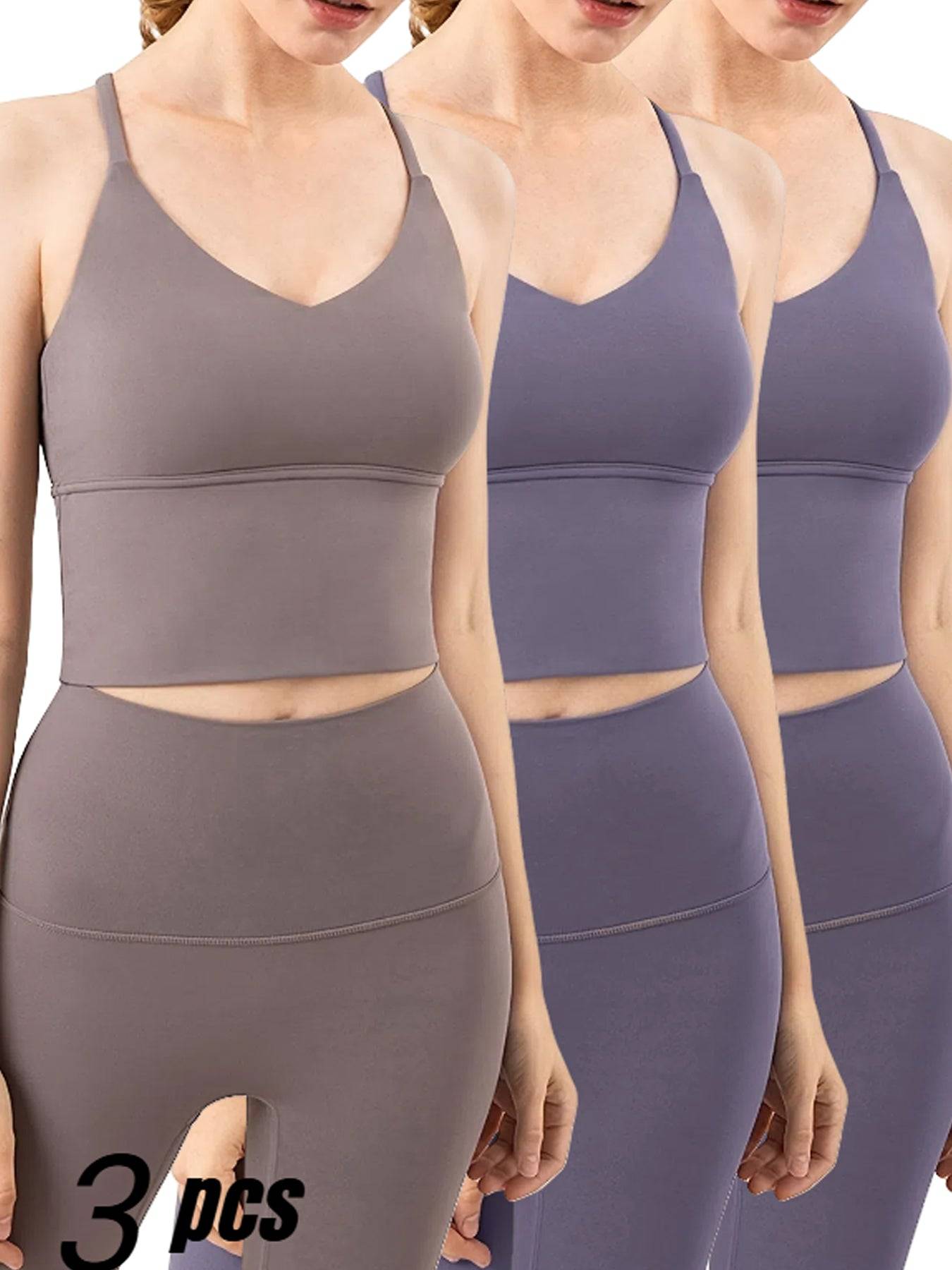 Seamless Sports Bra 3 Pack Breathable Support Fit