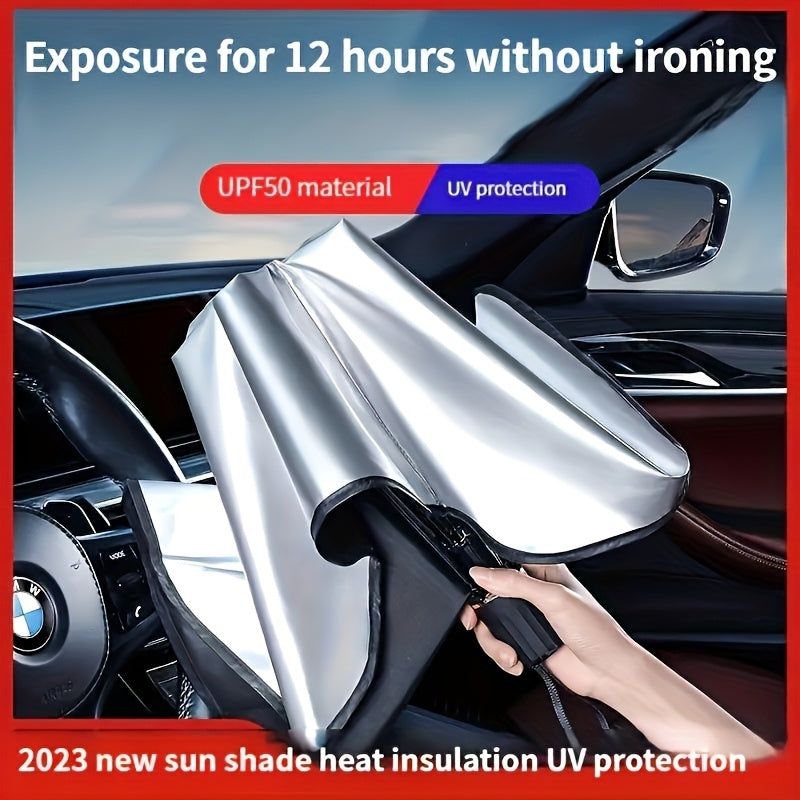 Car Umbrella Sunshade UPF50 Roll Up UV Protection Shade