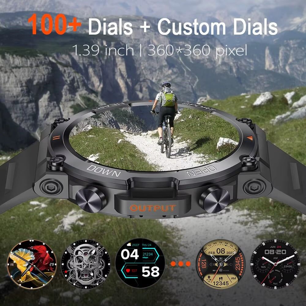 Mens Smart Watch Bluetooth Call Fitness