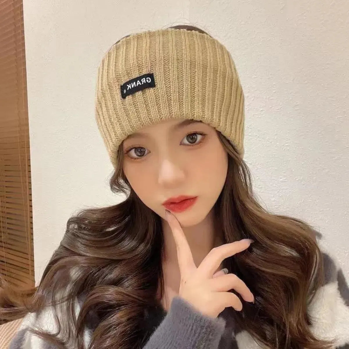 Warm Plaid Sports Knit Headbands 4 Pack Unisex Ear Warmer