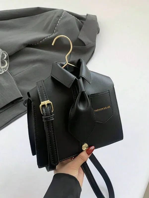 Women Crossbody Bag Quirky Collar Shaped Flap Purse