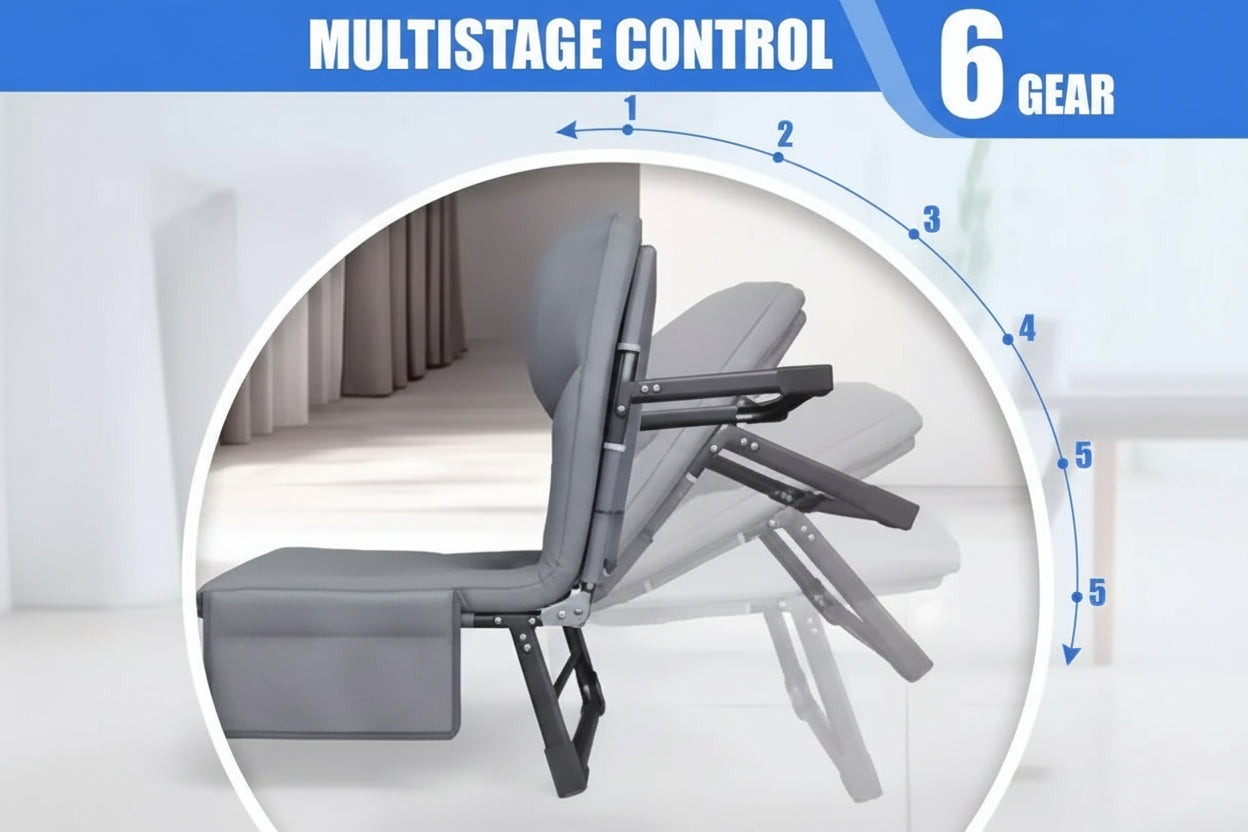 Adjustable Folding Bed with Mattress for Indoor Outdoor