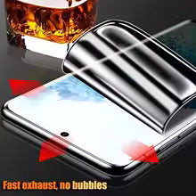 Full surface fit screen protector anti spy hydrogel ultra thin design compared to standard protectors, ensuring edge-to-edge Samsung phone coverage.