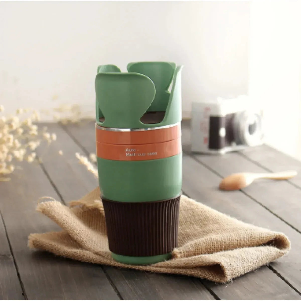 Foldable Magnetic Car Cup Holder with Vacuum Mount