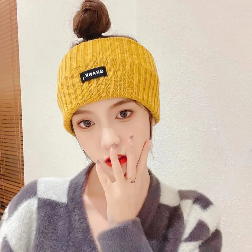 Warm Plaid Sports Knit Headbands 4 Pack Unisex Ear Warmer