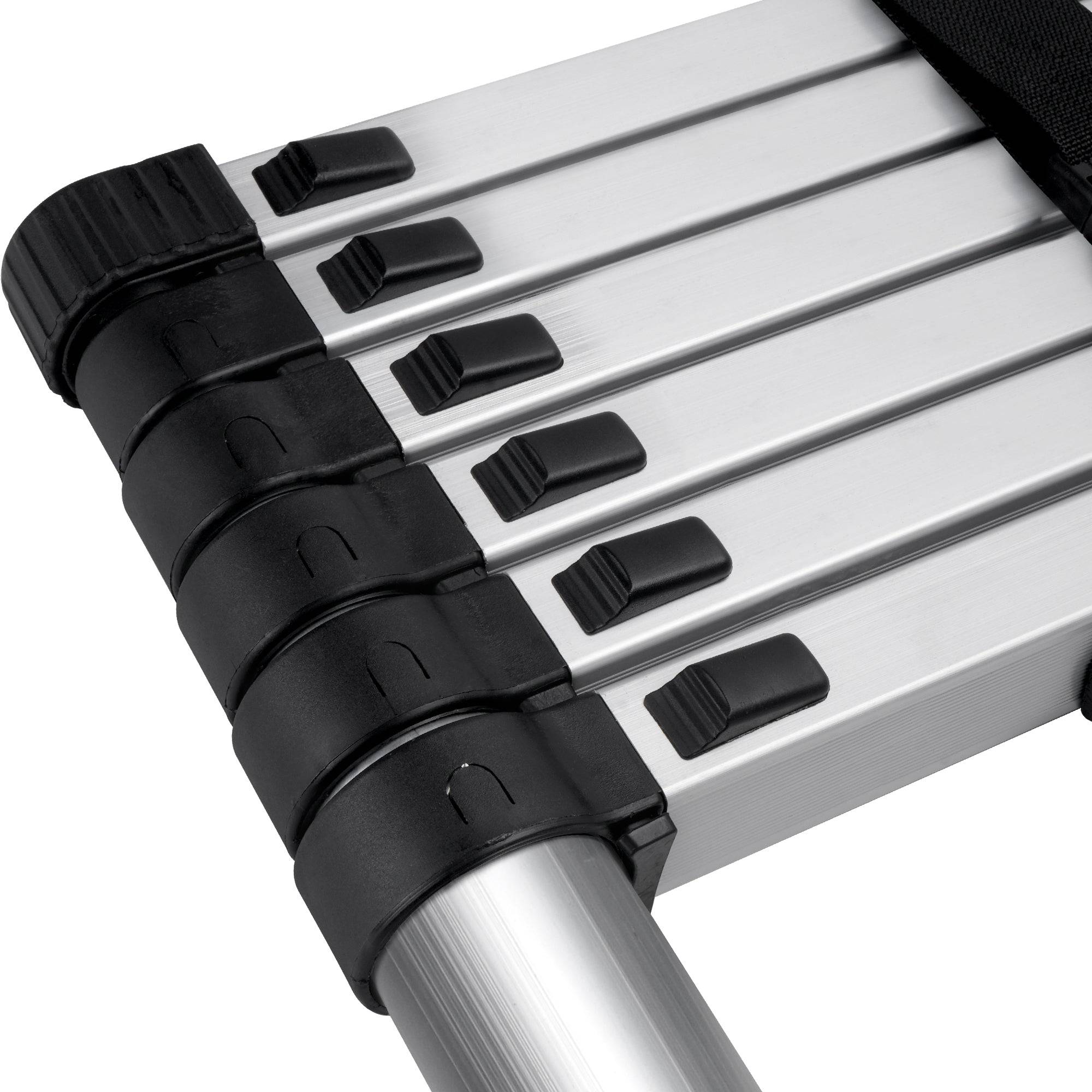 Telescoping Ladder 8.56 Ft Aluminum With Anti Skid Steps