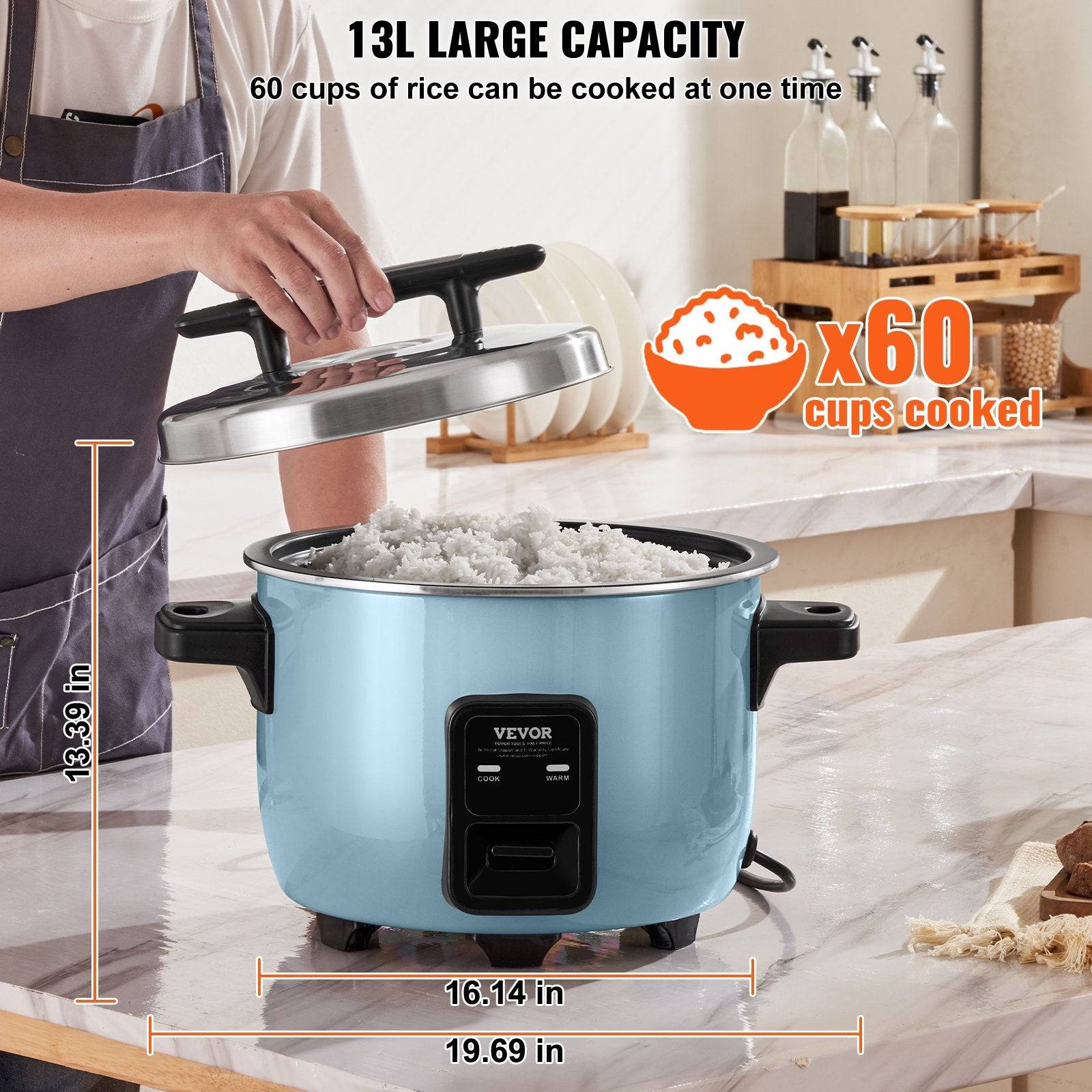 Commercial Rice Cooker 13L Capacity for 60 Cups