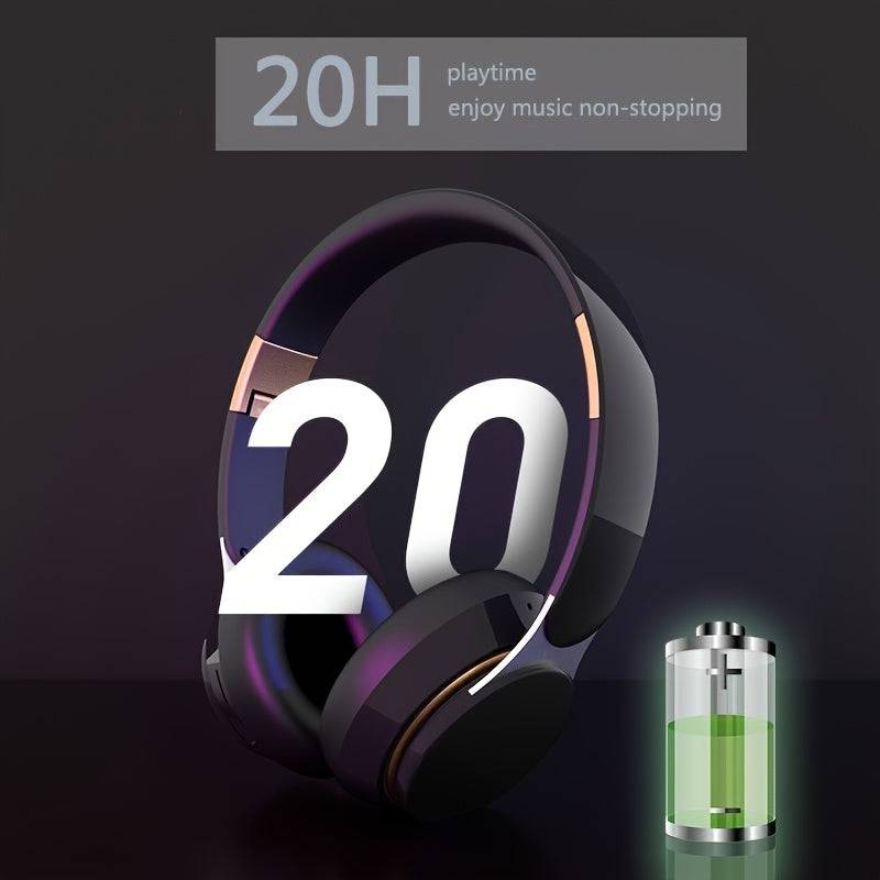 Wireless Bluetooth Over-Ear Headphones – Foldable Comfort Headset with Mic & HD Sound | Ideal for School, Travel, Tablet, TV, Winter Gifts