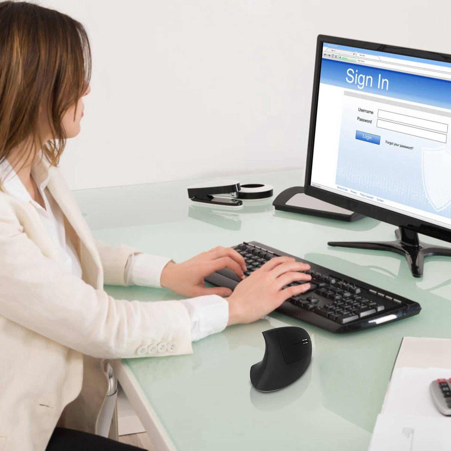 Ergonomic Wireless Vertical Mouse Black