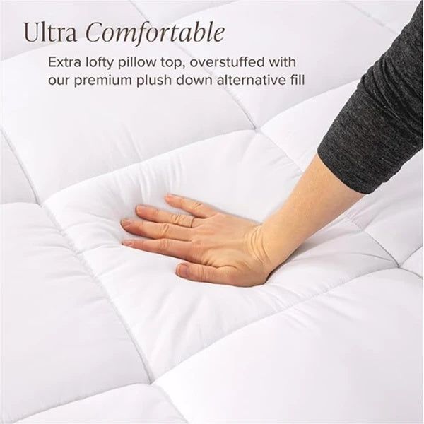 Twin Size Cotton Mattress Pad 450g Filled Lightweight Soft Sleeping Topper for Bed Comfort