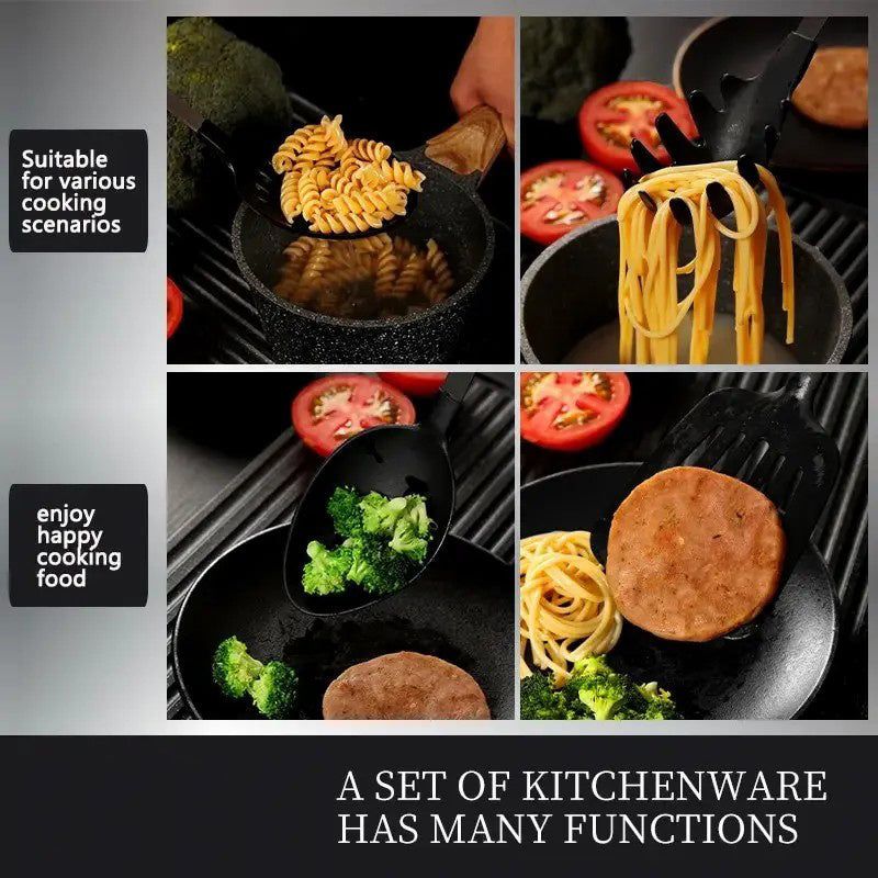 Cooking Utensils 5 Piece Set Stainless Steel and Nylon