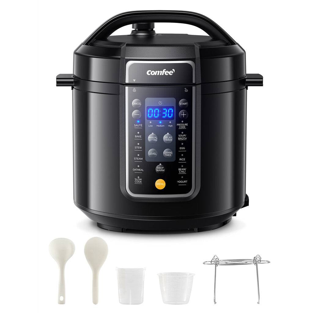 COMFEE’ 6-Quart 9-in-1 Electric Pressure Cooker, 13 Presets, Multi-Cooker, Nonstick Pot