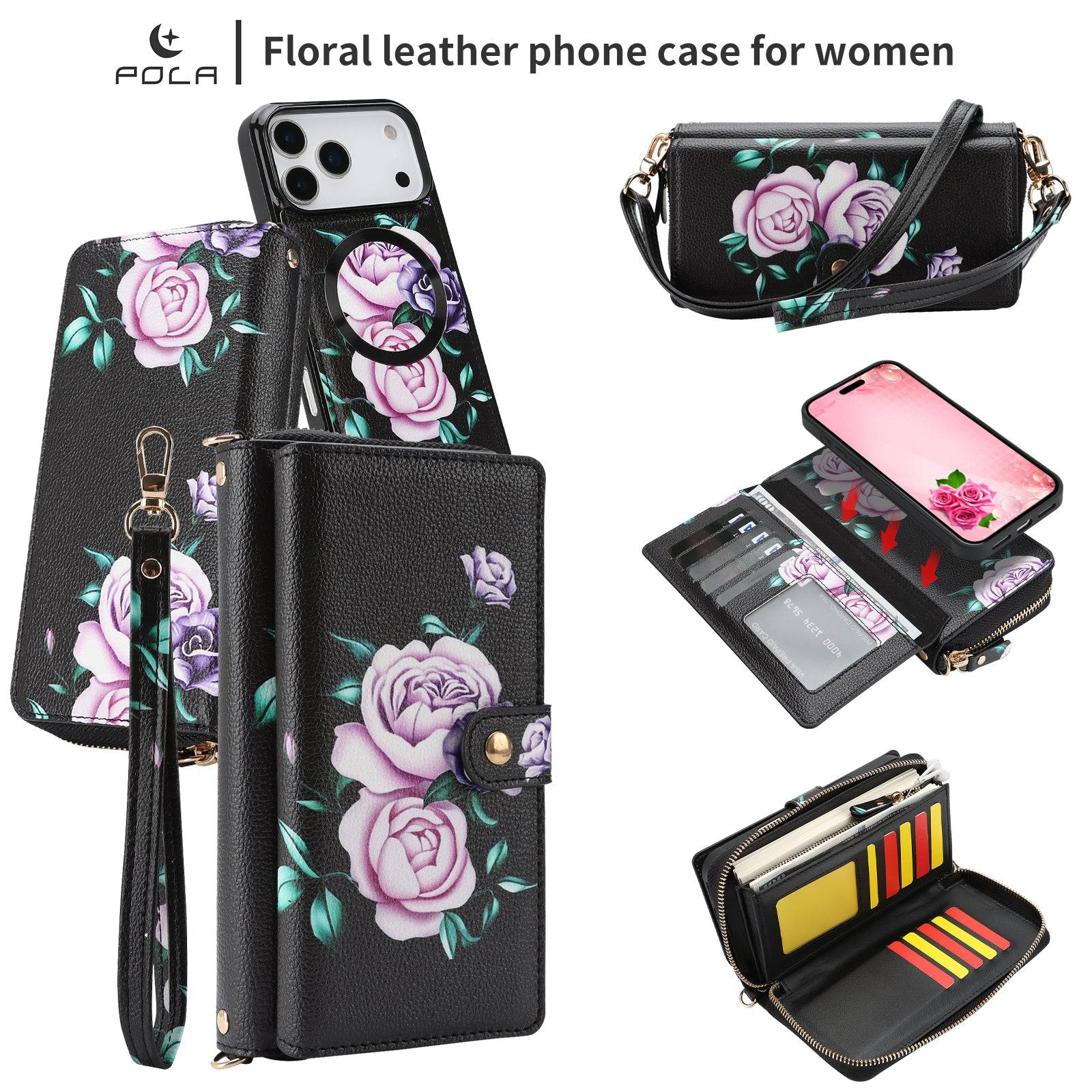Crossbody Wallet Phone Case for iPhone 17 Pro Max