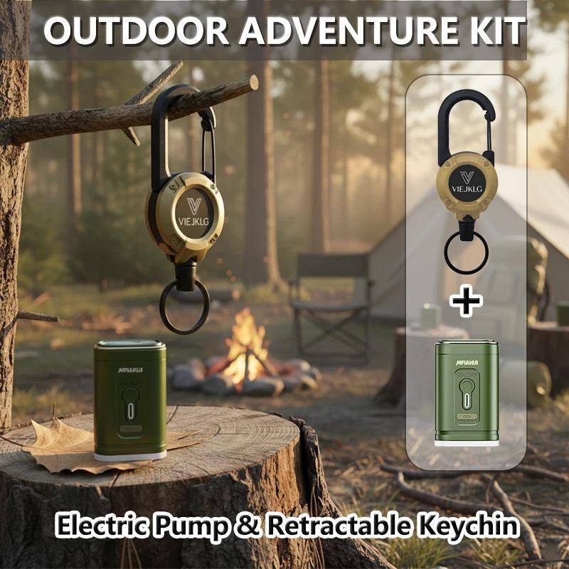 Portable Air Pump Quick Inflate Deflate Adjustable Light