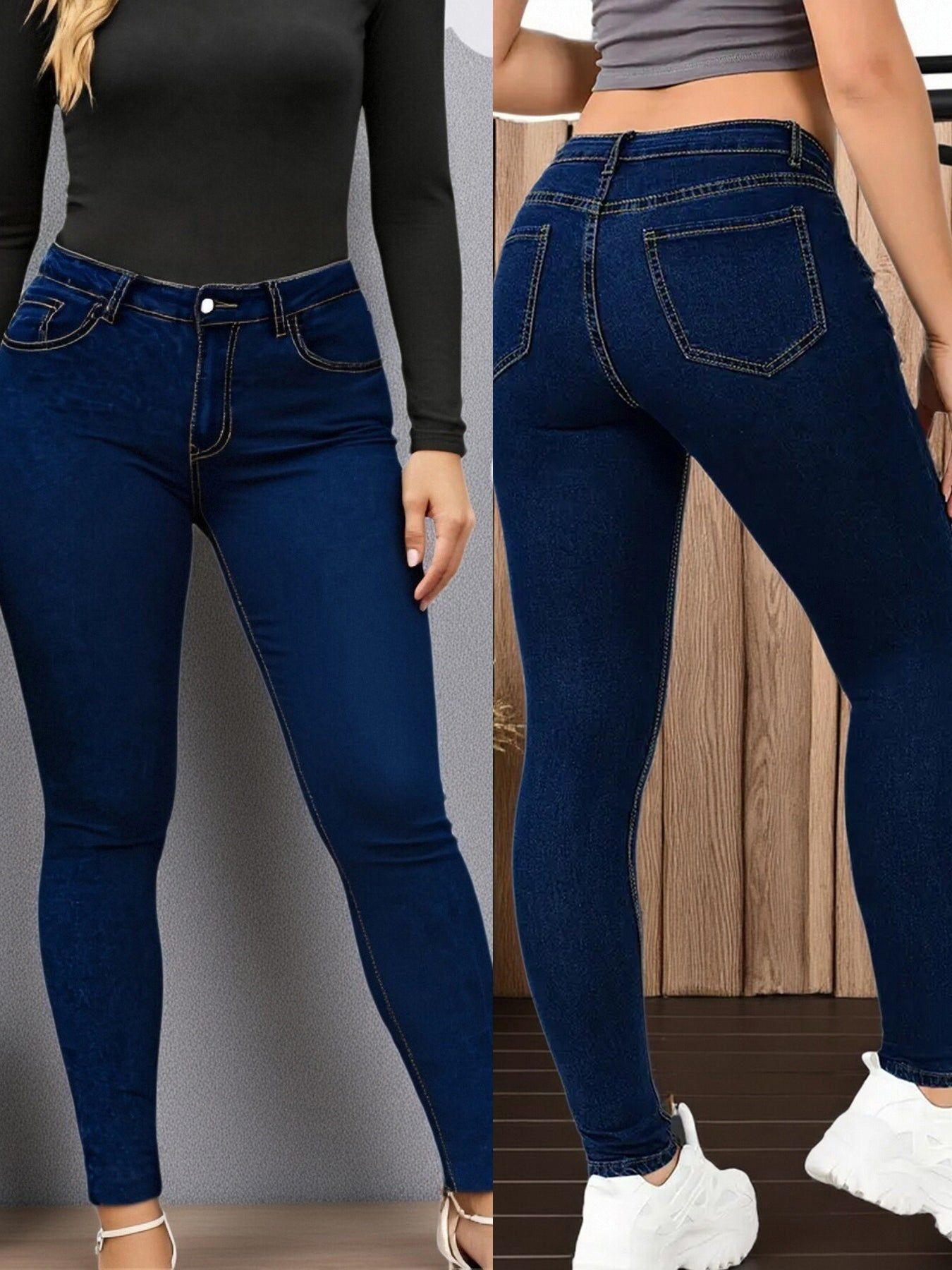 Women’s High Waist Slim Fit Jeans for Everyday Comfort