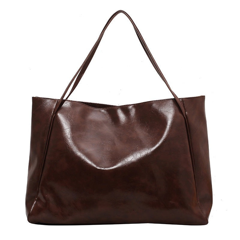 Women Fashionable Soft Leather Shoulder Handbag