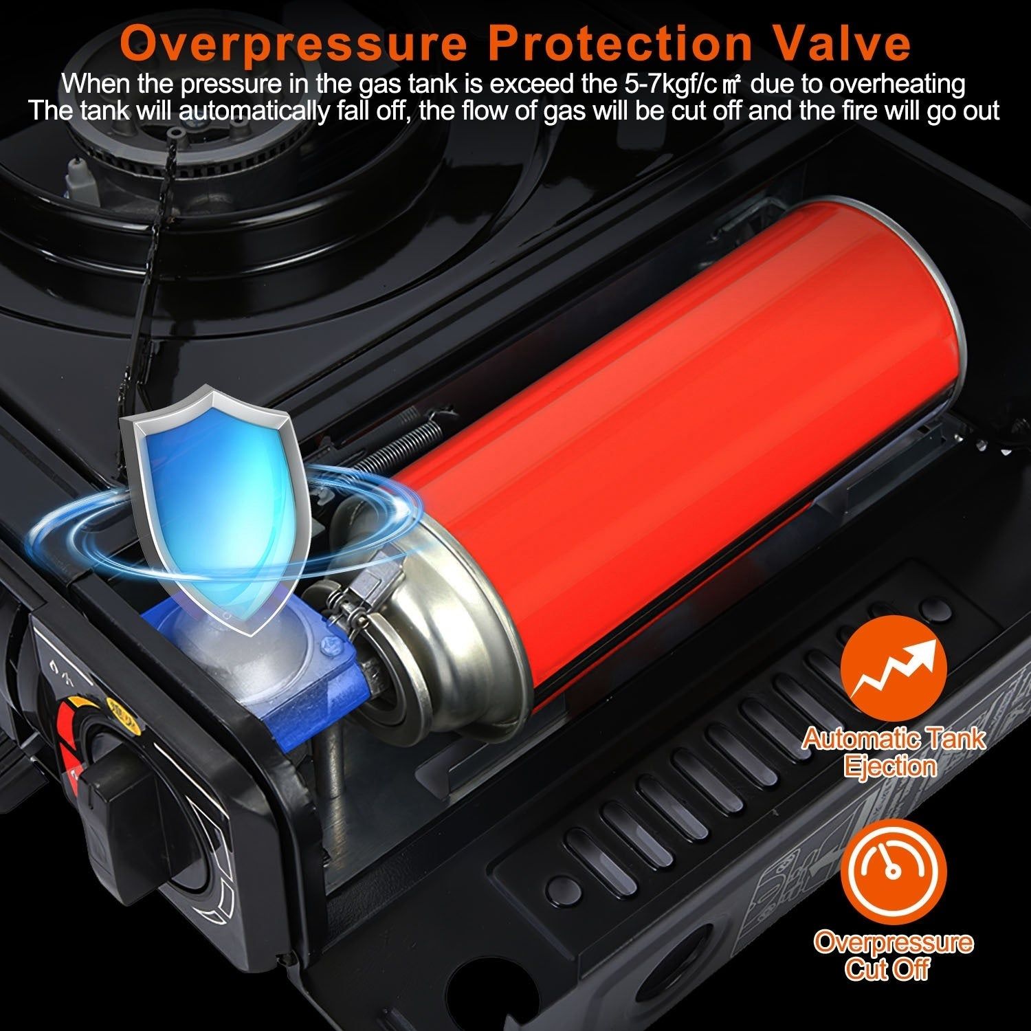 3300W Dual Fuel Portable Gas Stove with Carry Case