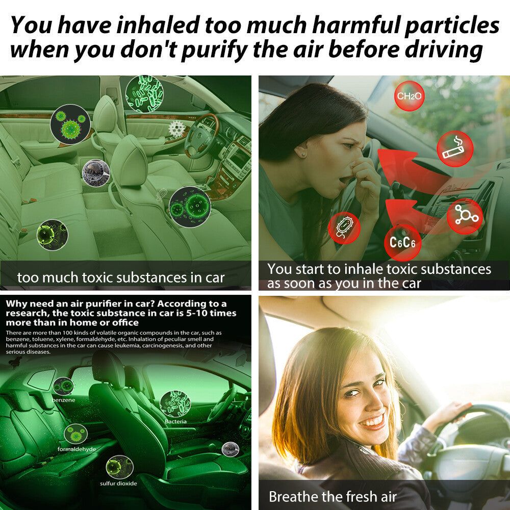 Air Purifier Portable MS6 H13 HEPA Ionizer for Car and Home