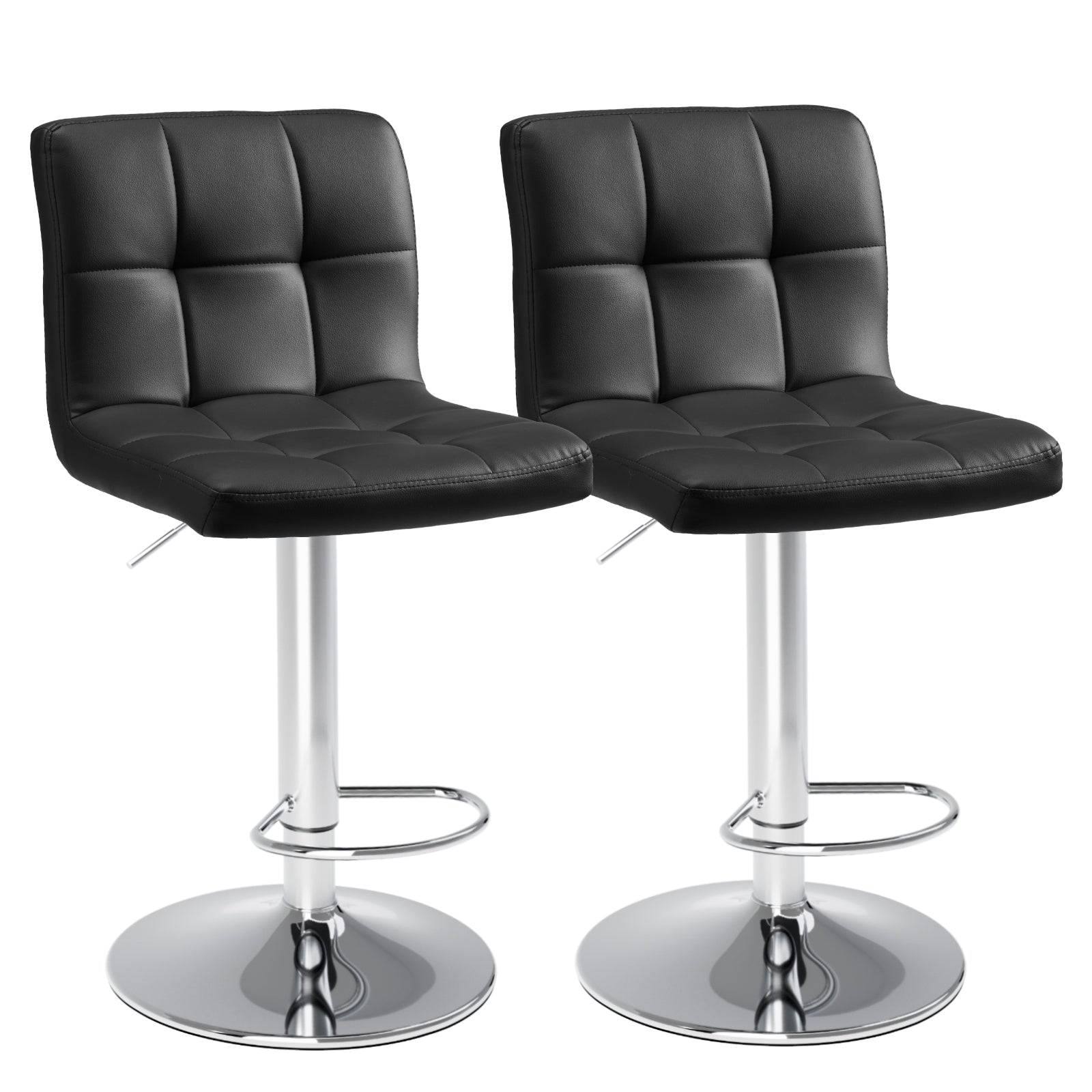 Adjustable Bar Stools with Backrest 2 Pack