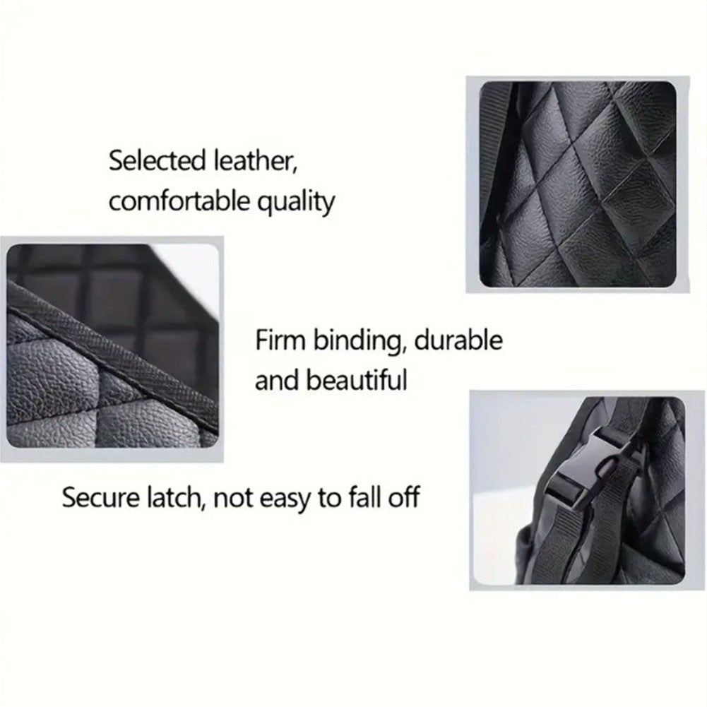 Leather Car Seat Organizer with Pet Barrier Function