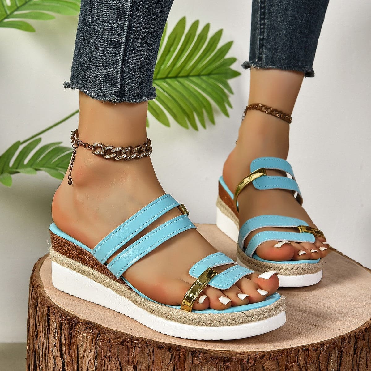 Fashion Summer Outdoor Hemp Heel Sandals - PMMNAPOLES