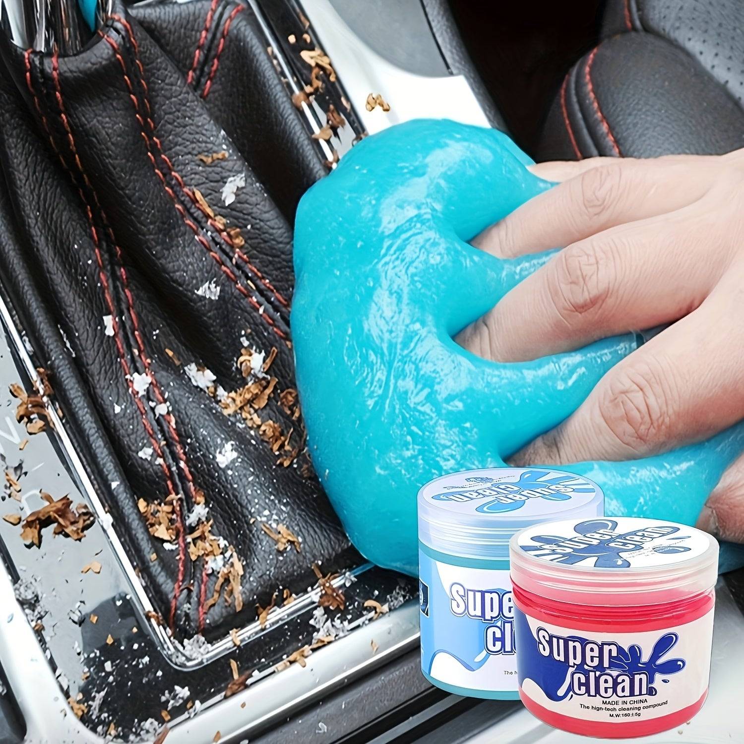 Pink car cleaning gel putty 5.6oz for auto interior, vents, and keyboards – reusable slime cleaner for dust removal