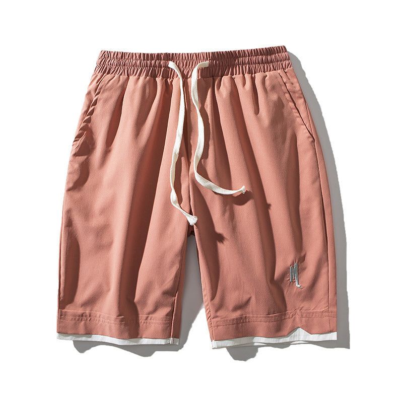 Men’s Summer Casual Shorts with Straight Cut, Lightweight Polyester Fabric, Loose Fit Style