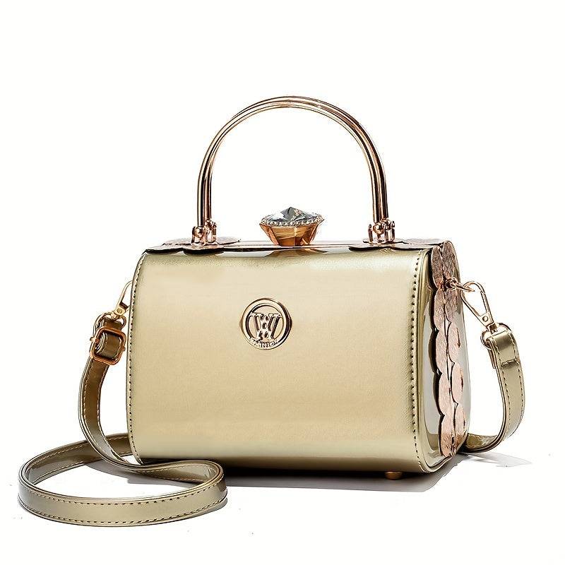 Women’s Glossy Rhinestone Handbag – Elegant Luxury Crossbody Bag for Banquet, Party, Prom & Evening Events