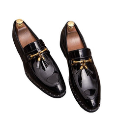 Men's British Pointed Leather Shoes Korean Style - PMMNAPOLES