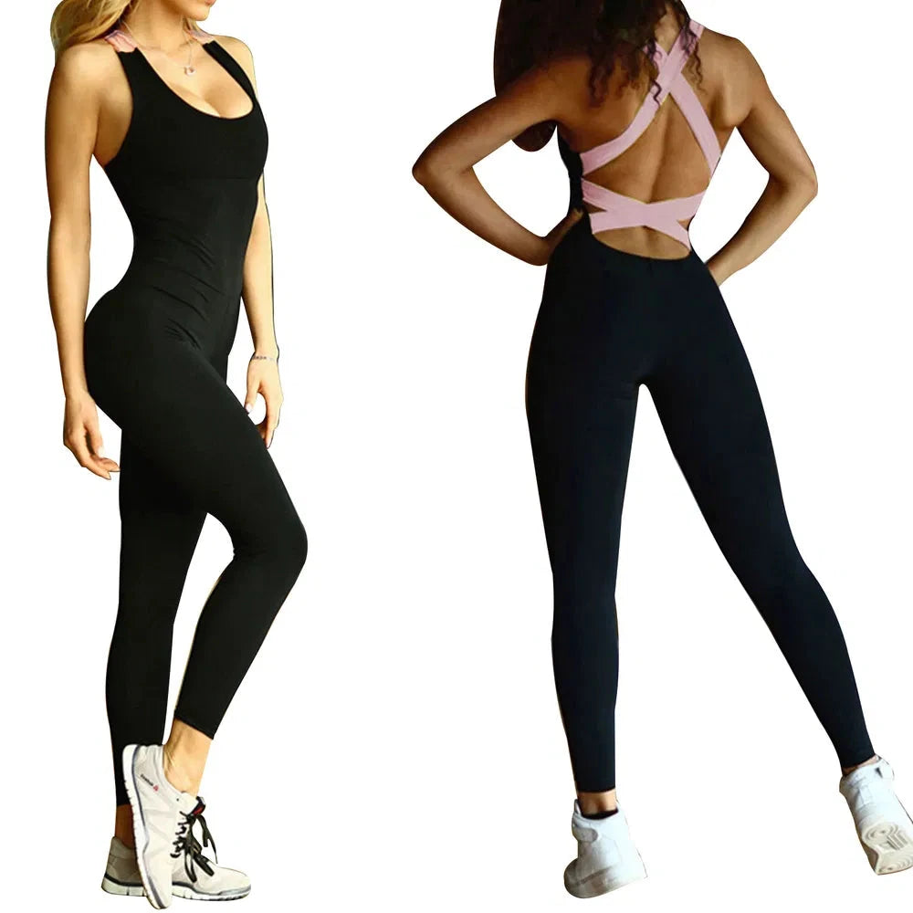Womens Workout Jumpsuit for Yoga and Lounge