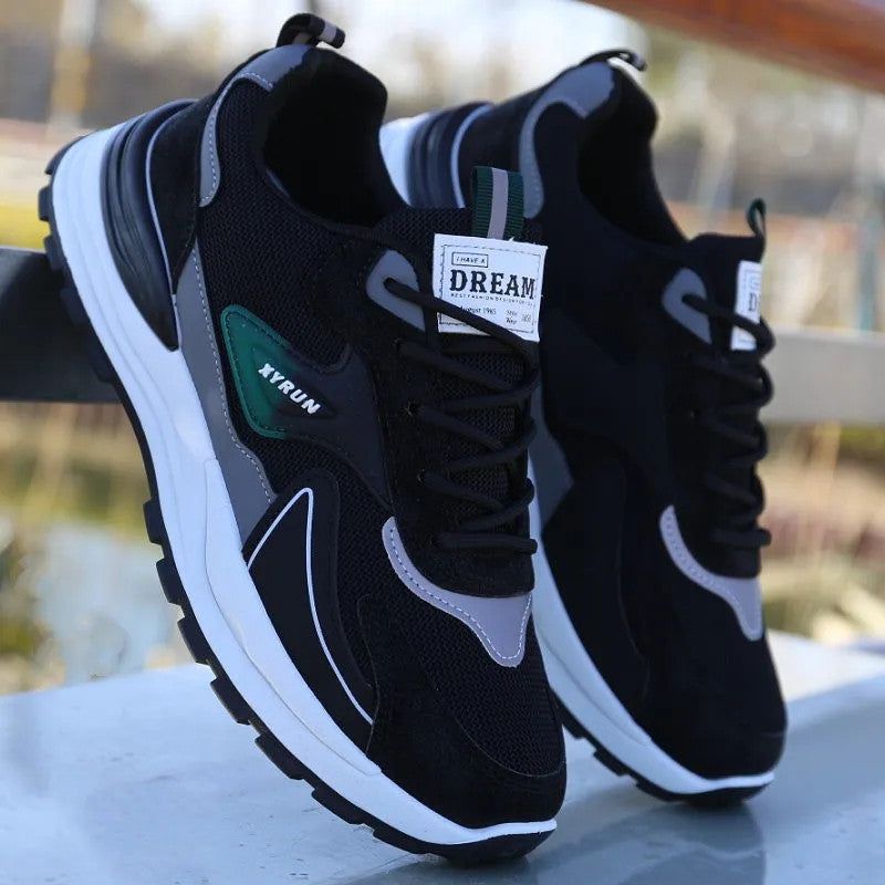 Men’s Lightweight Breathable Running Shoes with Mesh Upper, Low-Top Design, Casual Lace-Up Style